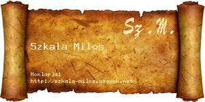 Szkala Milos névjegykártya